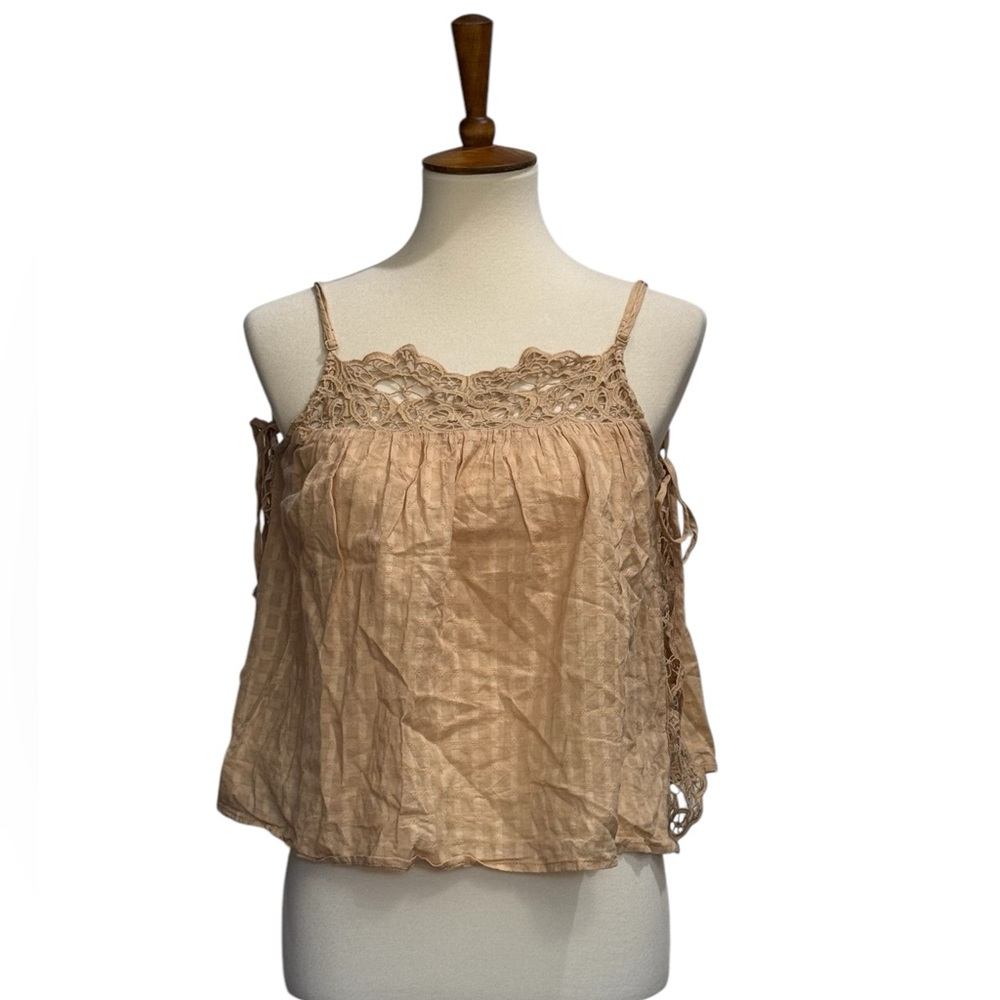 American Eagle Outfitters Tan Smocked Camisole #85